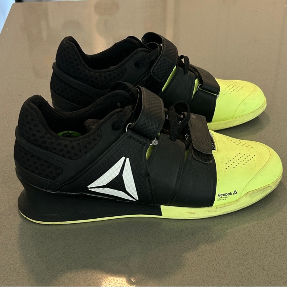 Reebok Black and Lime Green Athletic Shoes
